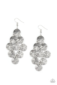 How CHIME Flies - Silver Paparazzi Earring (#3686)