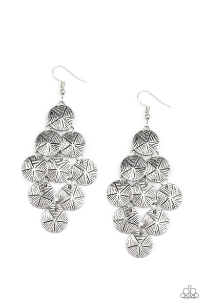 How CHIME Flies - Silver Paparazzi Earring (#3686)