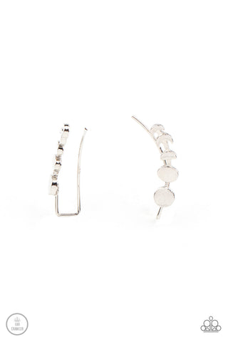 Its Just a Phase - Silver Paparazzi Earring (#3392)