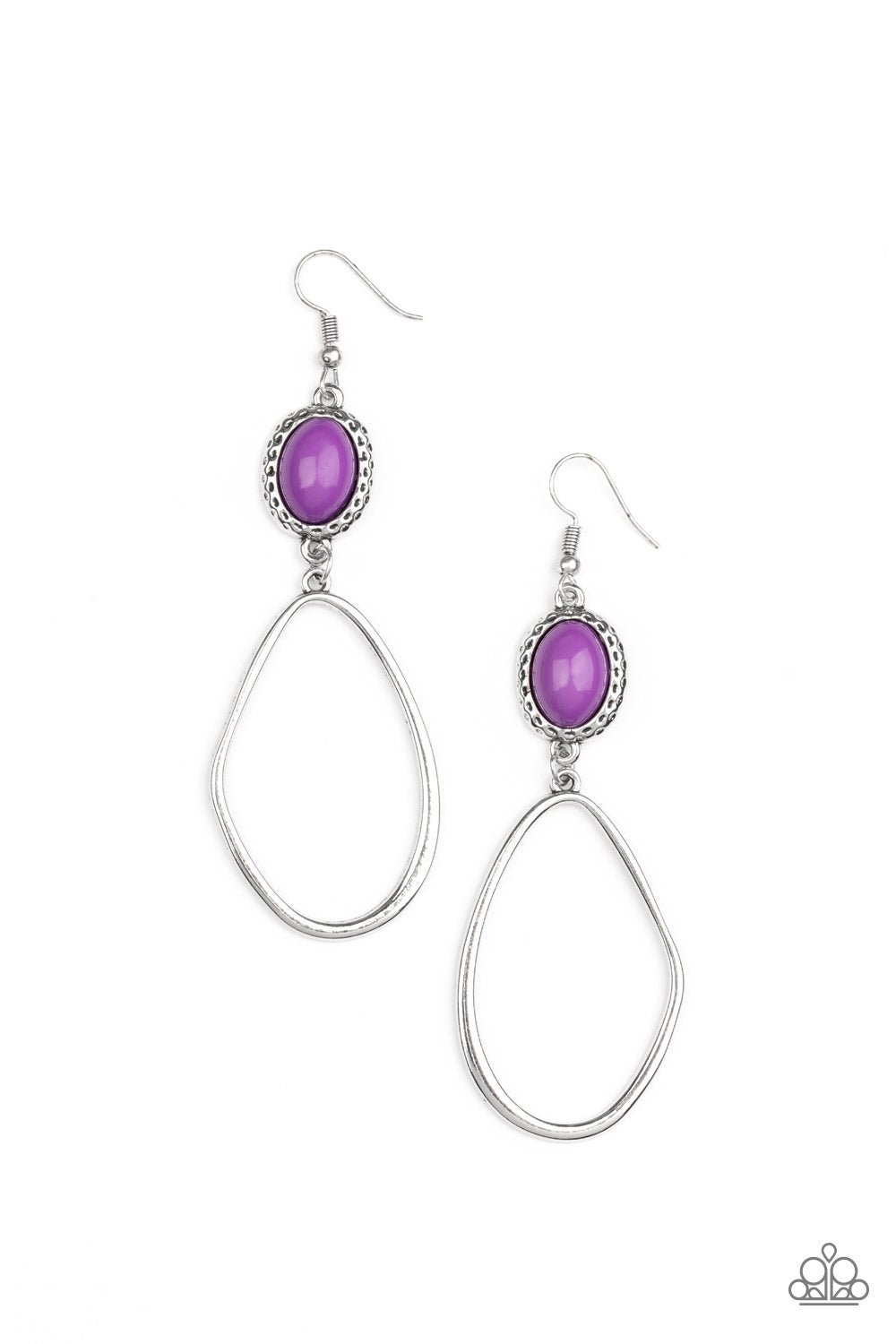 Adventurous Allure - Purple Paparazzi Earring (PZ-2200)