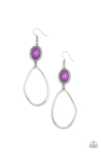 Adventurous Allure - Purple Paparazzi Earring (#2200)