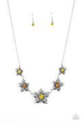 Wallflower Wonderland - Yellow Paparazzi Necklace (#4144)