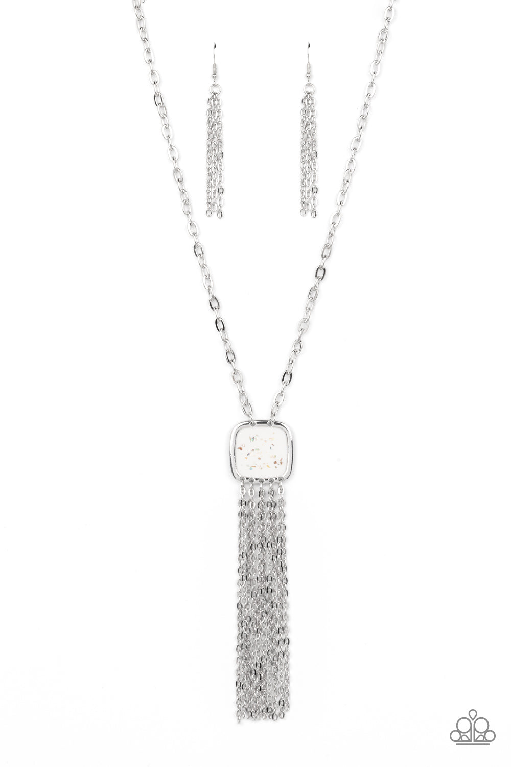 Seaside Season - White Paparazzi Necklace (#4208)
