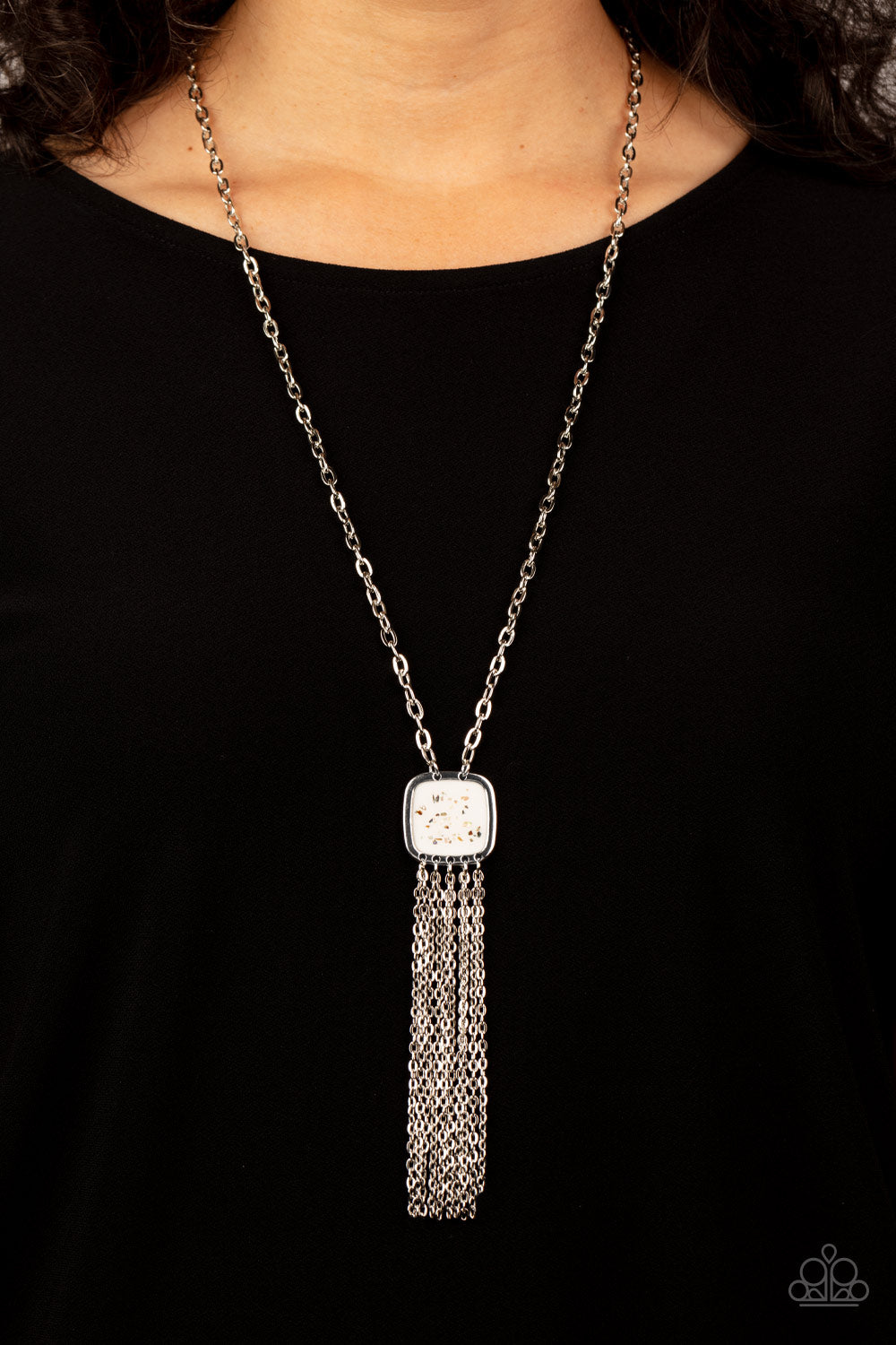 Seaside Season - White Paparazzi Necklace (#4208)