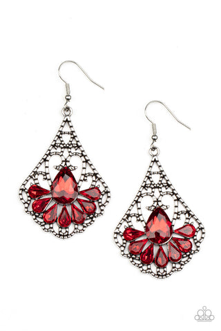 Exemplary Elegance - Red Paparazzi Earring