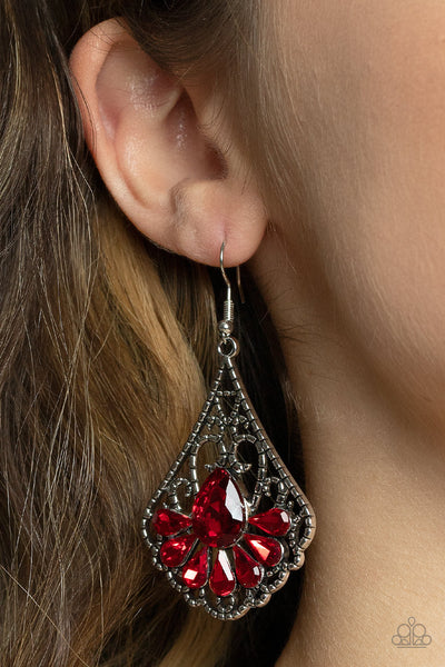 Exemplary Elegance - Red Paparazzi Earring