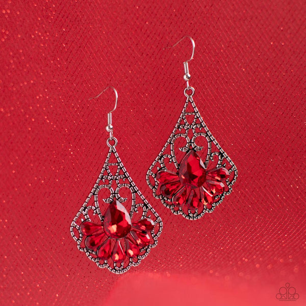 Exemplary Elegance - Red Paparazzi Earring