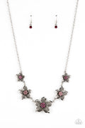 Wallflower Wonderland - Pink Paparazzi Necklace (PZ-194)