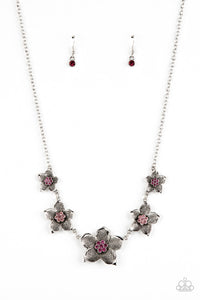Wallflower Wonderland - Pink Paparazzi Necklace (#194)