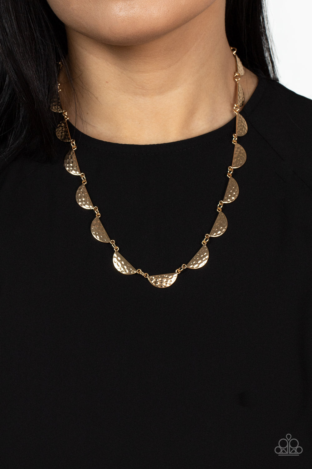 Lunar Jungle - Gold Paparazzi Necklace (#3360)