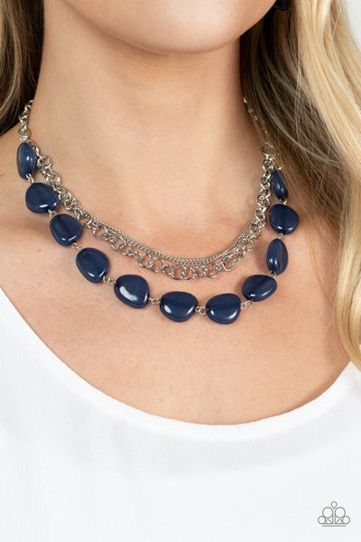 Pumped Up Posh - Blue Paparazzi Necklace (#1553)