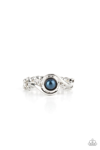 Pearly Pizzazz - Blue Paparazzi Ring (R100)