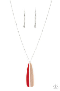 Grab a Paddle - Red Paparazzi Necklace (#3362)