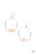 Caribbean Cocktail - White Paparazzi Earring (#3406)