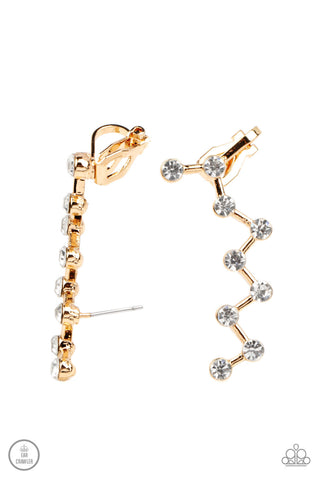 Clamoring Constellations - Gold Paparazzi Earring (5040)