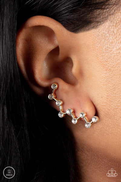 Clamoring Constellations - Gold Paparazzi Earring (5040)