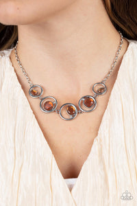 Big Night Out - Brown Paparazzi Necklace (#3499)