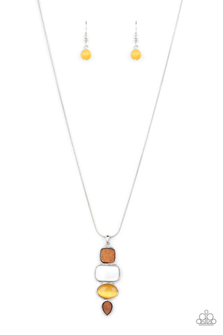 Elemental Energy - Yellow Paparazzi Necklace (#4558)