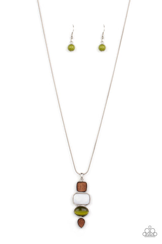 Elemental Energy - Green Paparazzi Necklace (#1690)