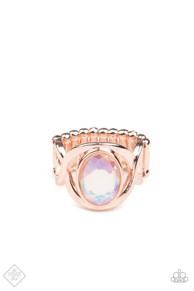 Mystical Treasure - Rose Gold Paparazzi Fashion Fix Ring Sept 2021