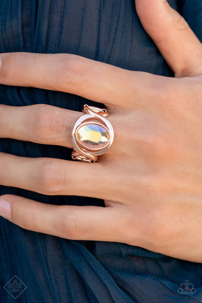 Mystical Treasure - Rose Gold Paparazzi Fashion Fix Ring Sept 2021