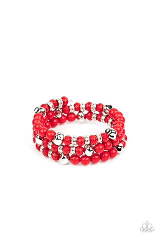 Vibrant Verve - Red Paparazzi Bracelet