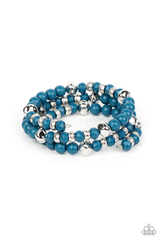 Vibrant Verve - Blue Paparazzi Bracelet (#1576)