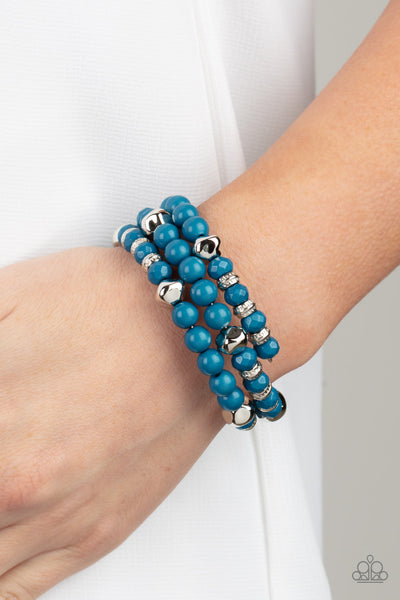 Vibrant Verve - Blue Paparazzi Bracelet (#1576)