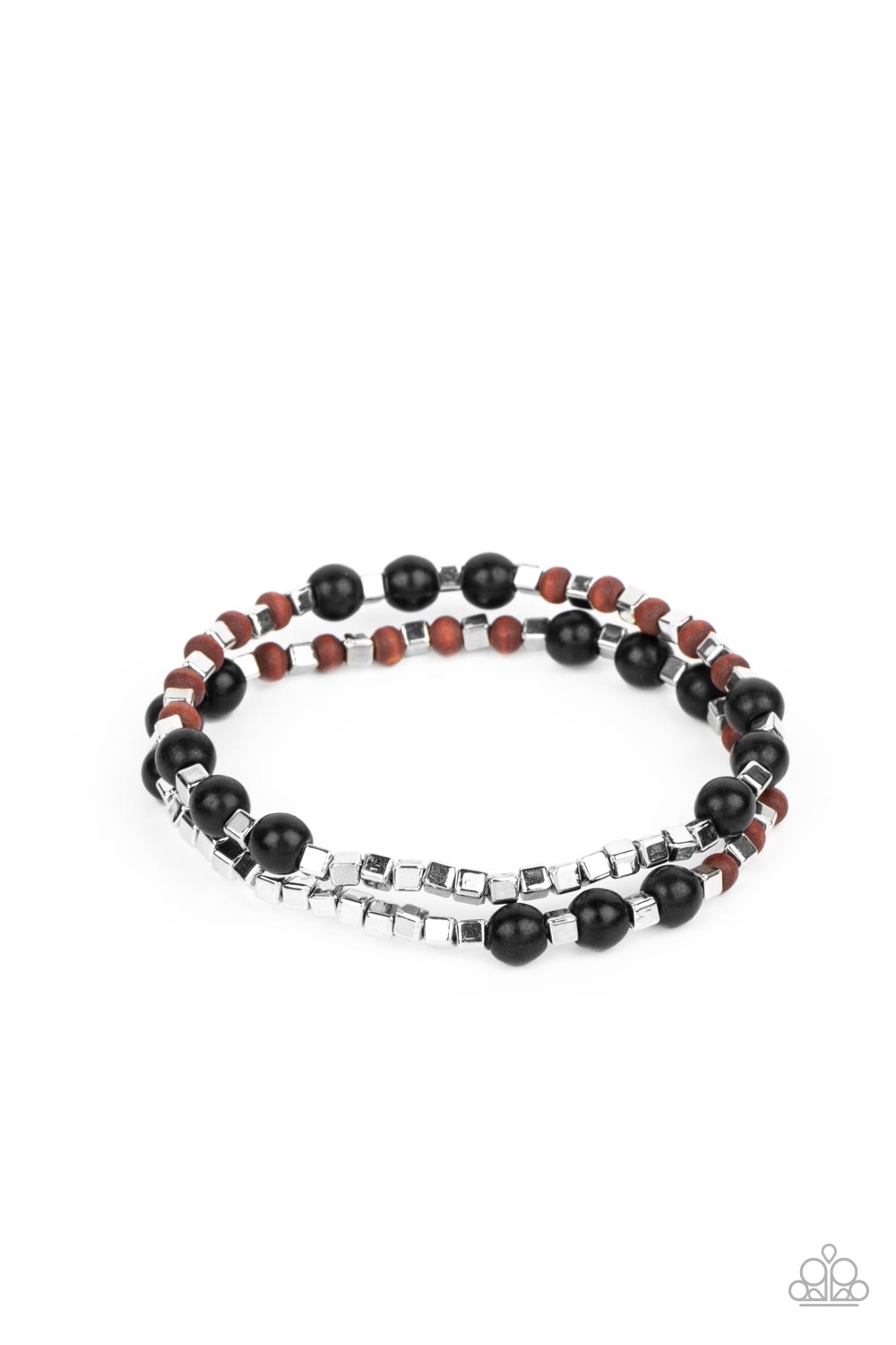 Backcountry Beauty - Black Paparazzi Bracelet (PZ-3617)