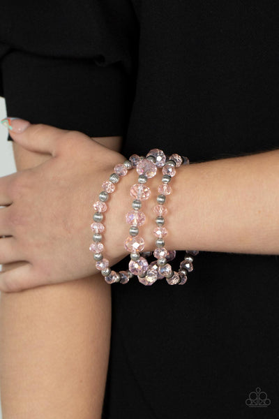 Eiffel Tower Tryst - Pink Paparazzi Bracelet