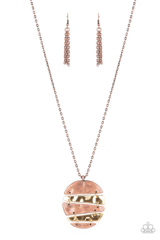 Shattered Sunset - Copper Paparazzi Necklace