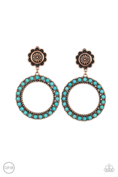 Playfully Prairie - Copper Paparazzi Earring (#3799)