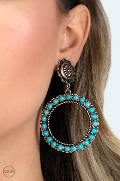 Playfully Prairie - Copper Paparazzi Earring (#3799)