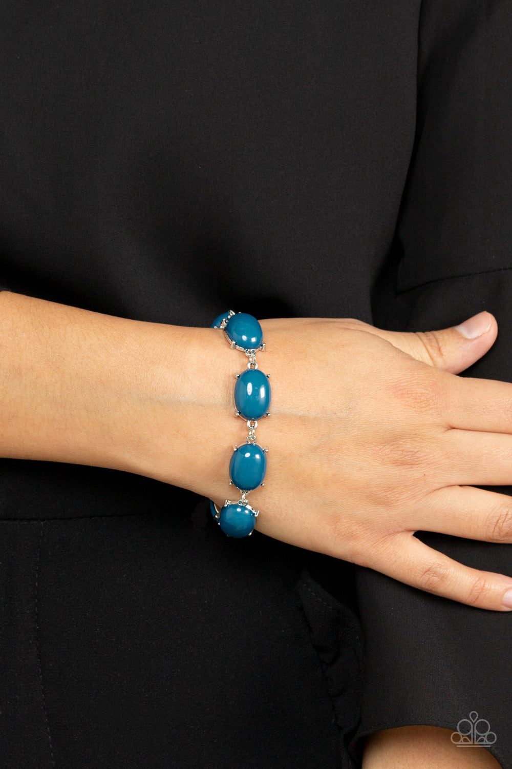 Confidently Colorful - Blue Paparazzi Bracelet (PZ-3523)