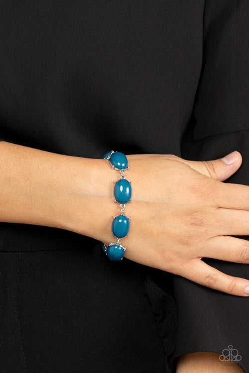 Confidently Colorful - Blue Paparazzi Bracelet (PZ-3523)