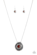 Make Me a MEDALLION-aire - Brown Paparazzi Necklace (#3518)