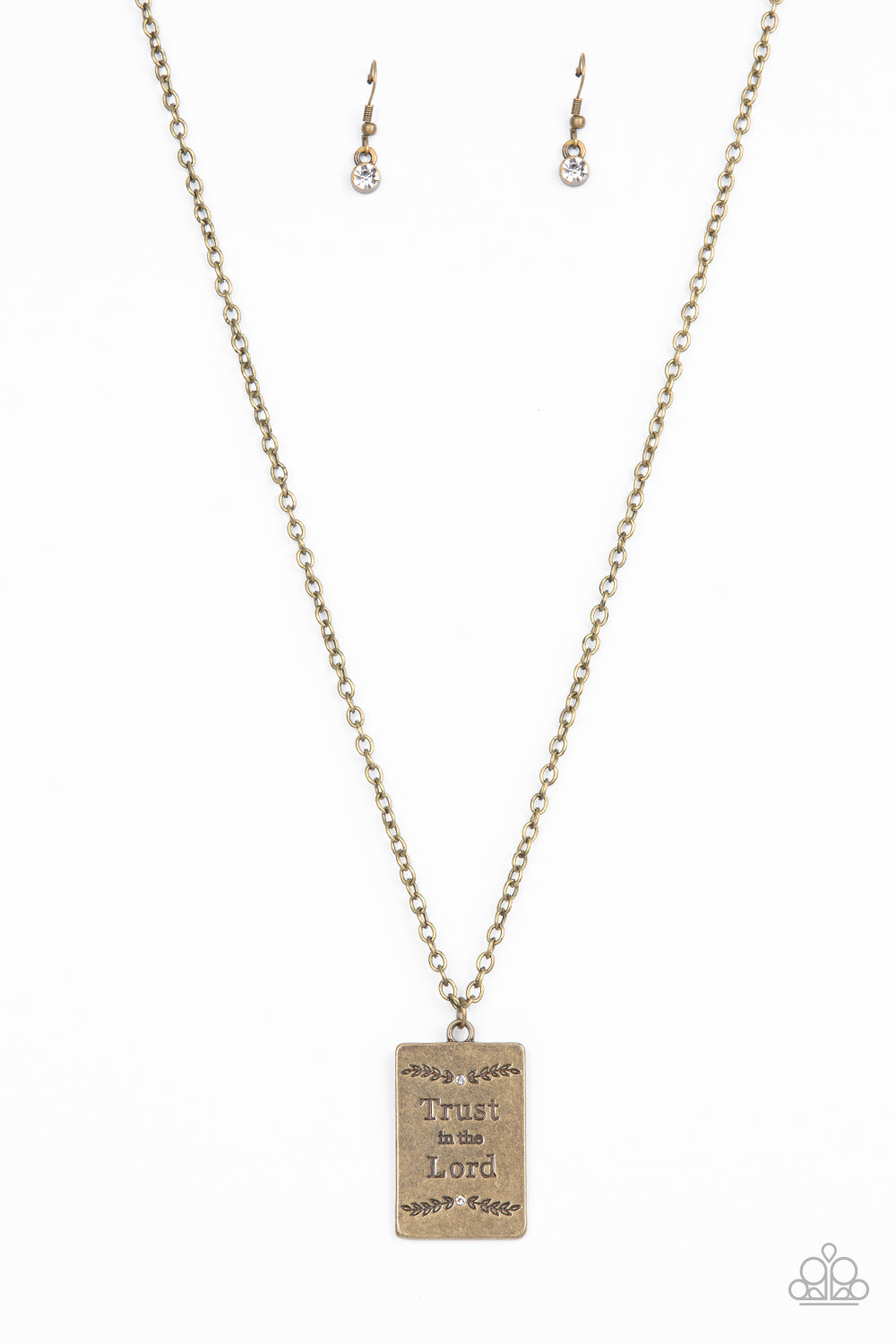 All About Trust - Brass Paparazzi Necklace (PZ-4082)