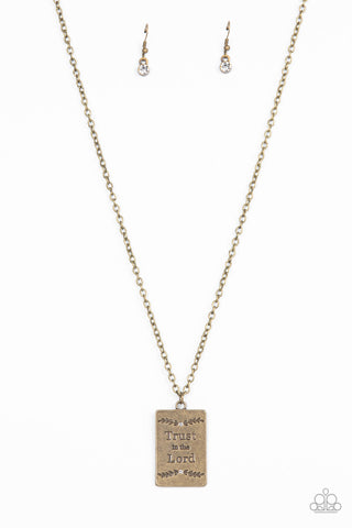 All About Trust - Brass Paparazzi Necklace (#4082)