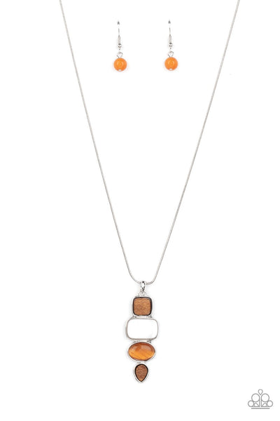 Elemental Energy - Orange Paparazzi Necklace (055)