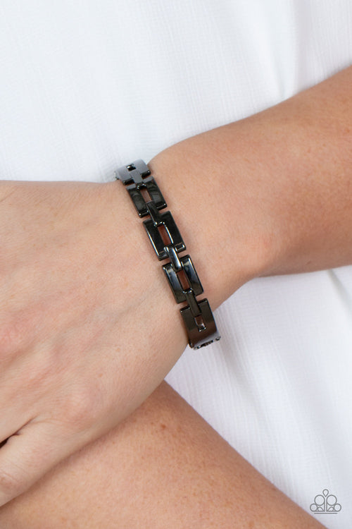 Closed Circuit Strategy - Black Paparazzi Bracelet (#1854)