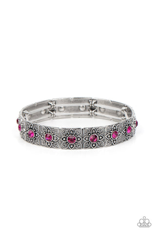 Venetian Valentine - Pink Paparazzi Bracelet (1110)