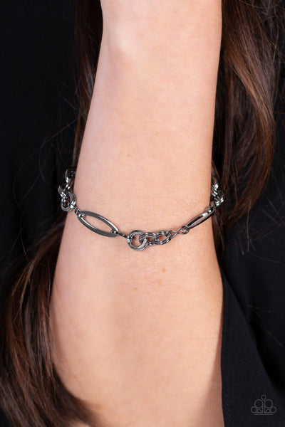 Chic Charmer - Black Paparazzi Bracelet (1431)