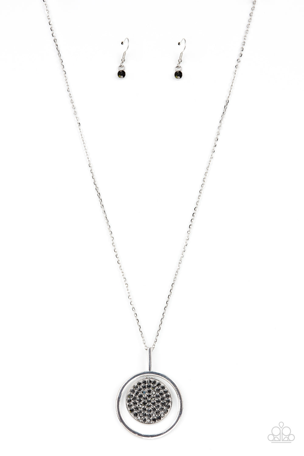 There She GLOWS! - Silver Paparazzi Necklace (#1373)