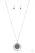 There She GLOWS! - Silver Paparazzi Necklace (#1373)