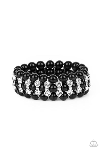 Eiffel Tower Elegance - Black Paparazzi Bracelet (5110)