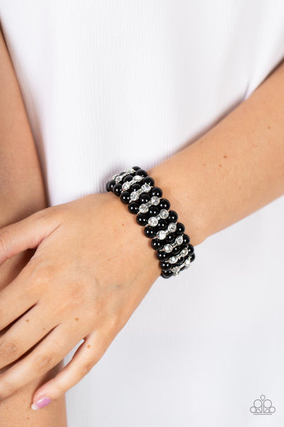 Eiffel Tower Elegance - Black Paparazzi Bracelet (5110)