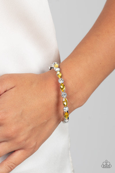 Petitely Powerhouse - Yellow Paparazzi Bracelet (#3243)