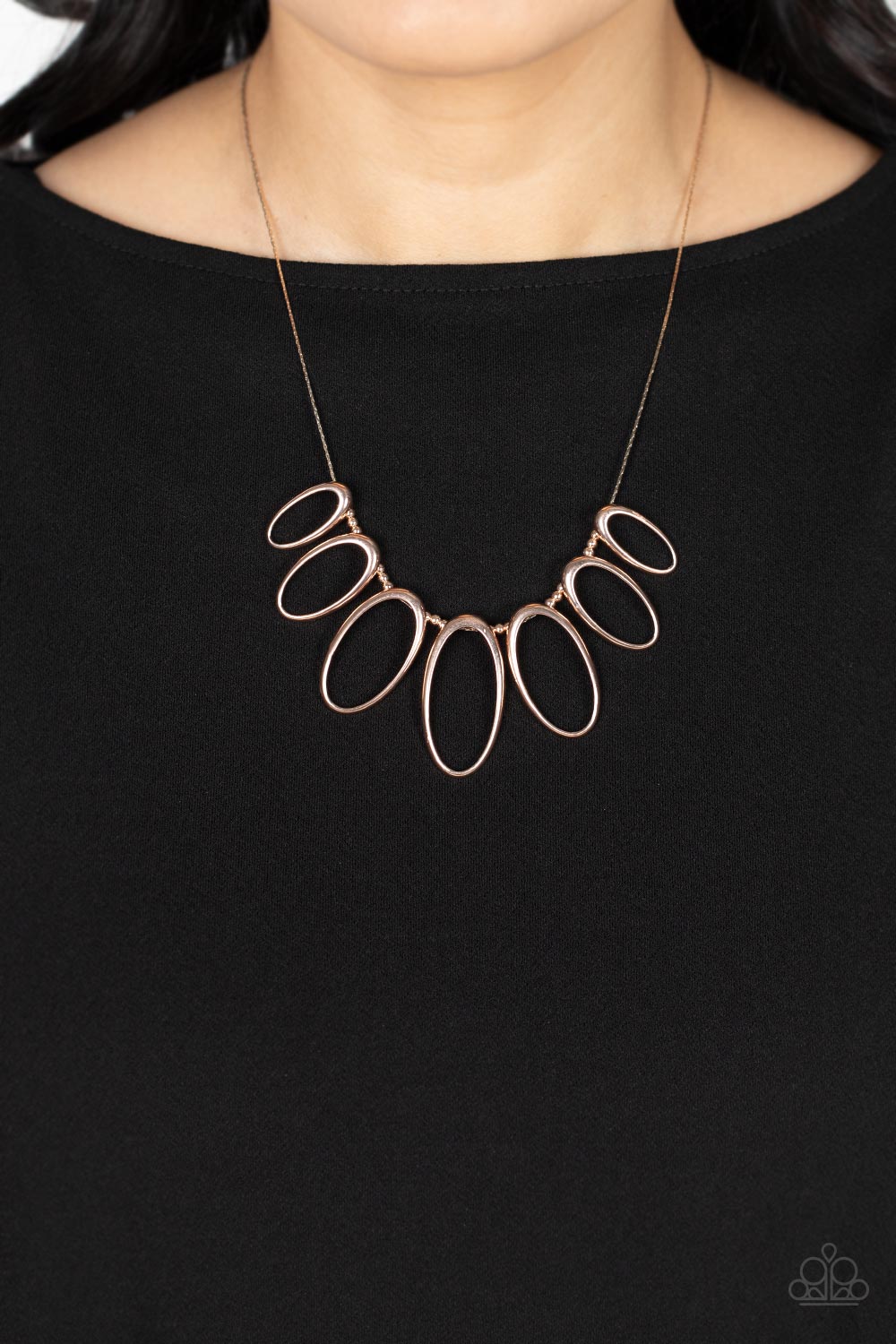 The MANE Ingredient - Rose Gold Paparazzi  Necklace (PZ-889)