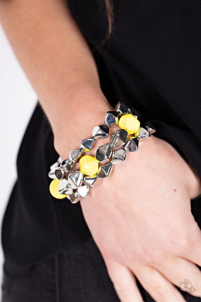 A Perfect TENACIOUS - Yellow Paparazzi Bracelet (#361)