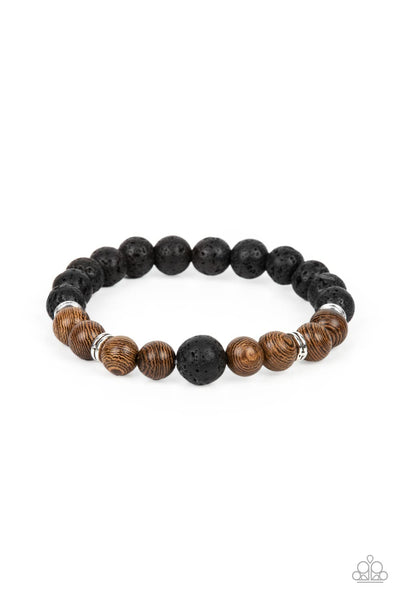 Neutral Zone - Brown Paparazzi Bracelet (#3579)